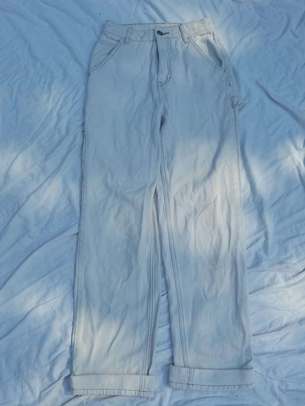 Women's Pacsun Off-white Straight-Leg Jeans Size 23